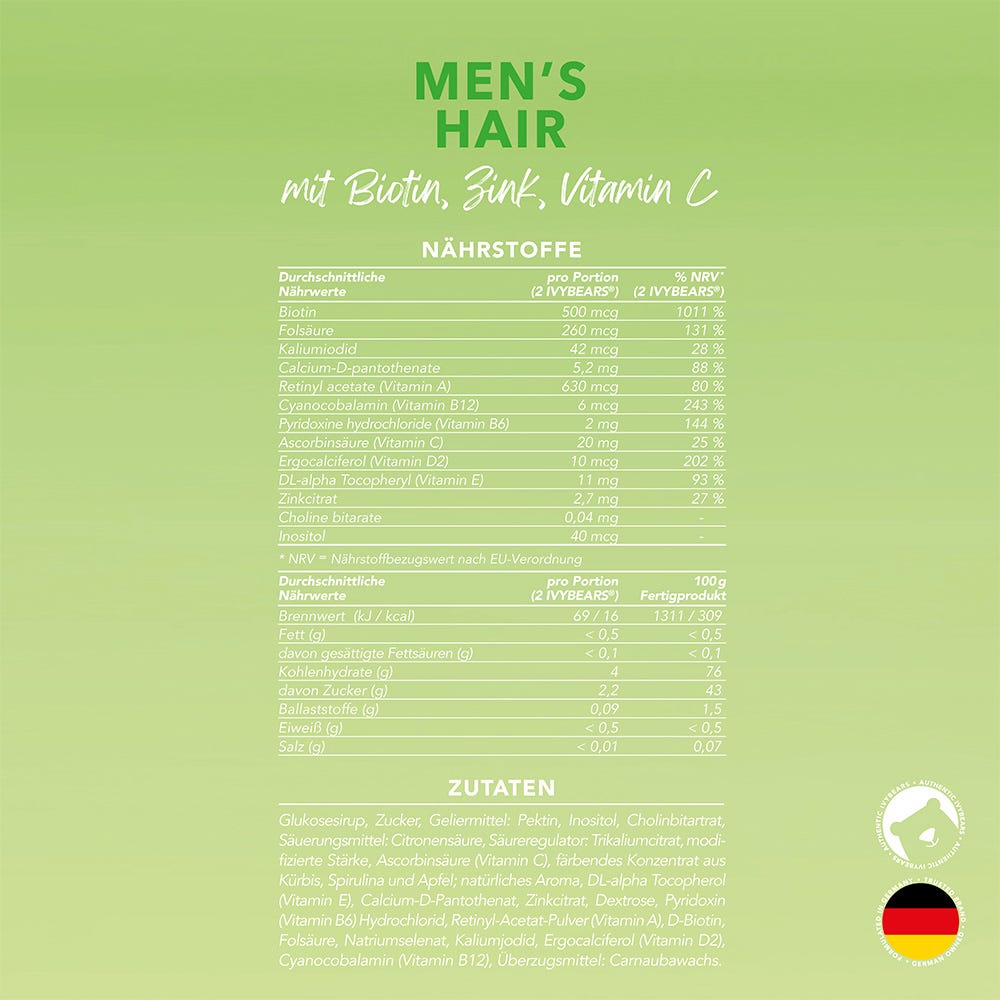 IvyBears Men’s Hair 60 Stück