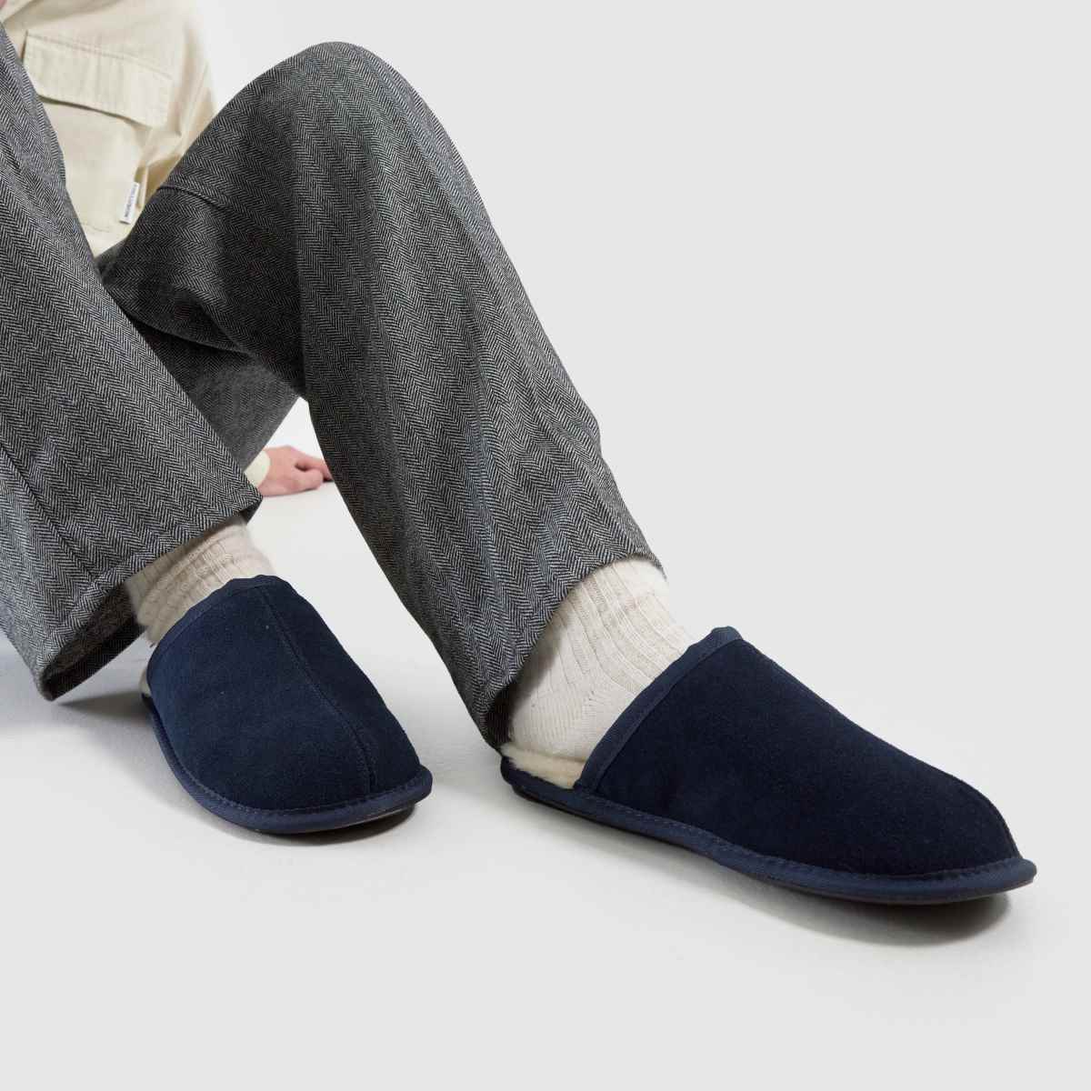 Schuh Simon Mule-tofflor i marinblått