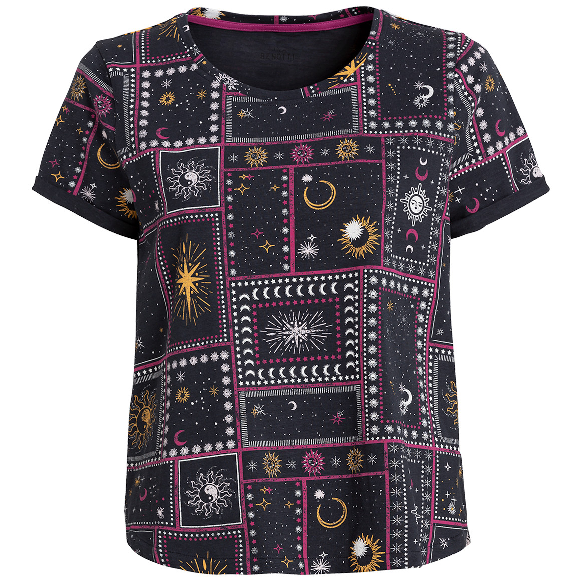 Damen Schlafshirt mit Sternbild-Allover