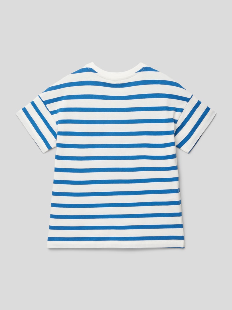 T-Shirt mit Streifenmuster Modell 'tim' in blau