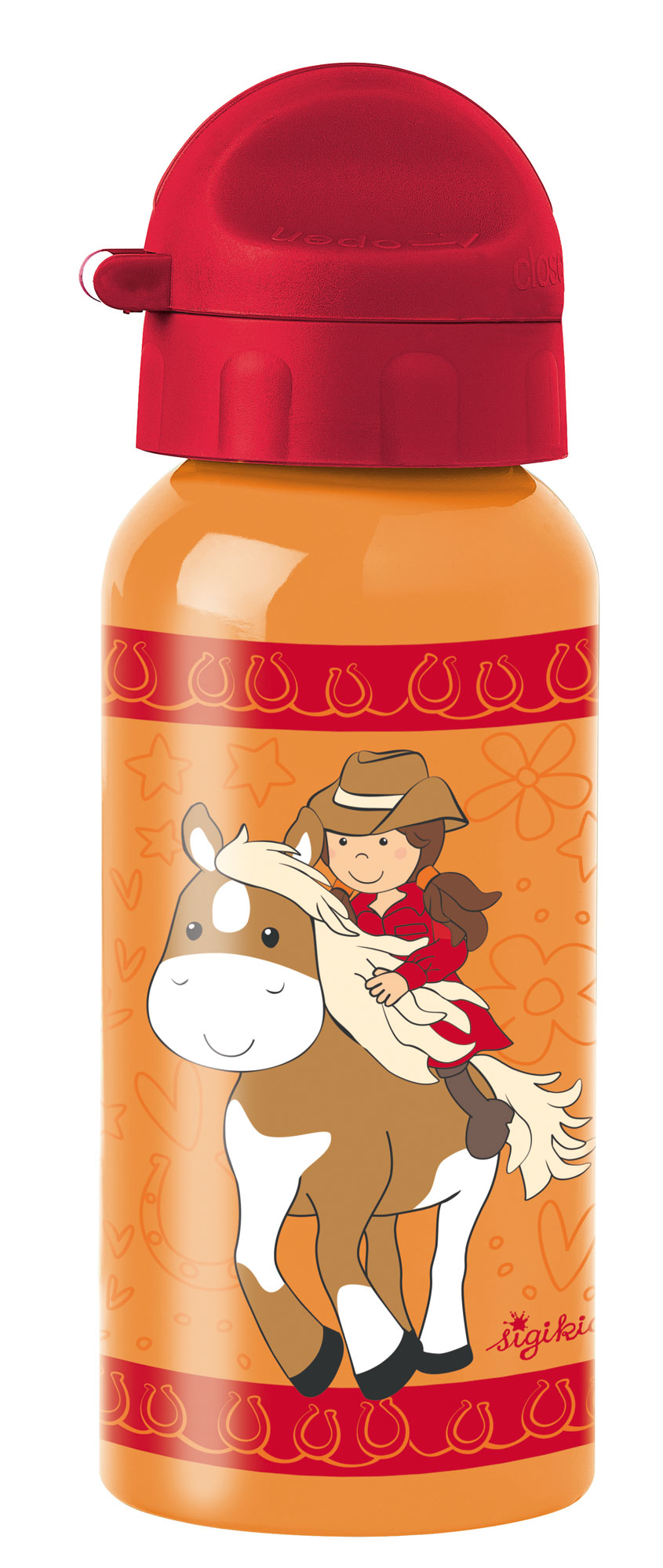 Kinder Edelstahl-Trinkflasche Pferdefreundin Gina Galopp