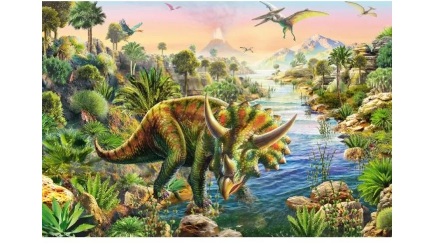 Schmidt Spiele - Puzzle - Abenteuer mit den Dinosauriern, 48 Teile