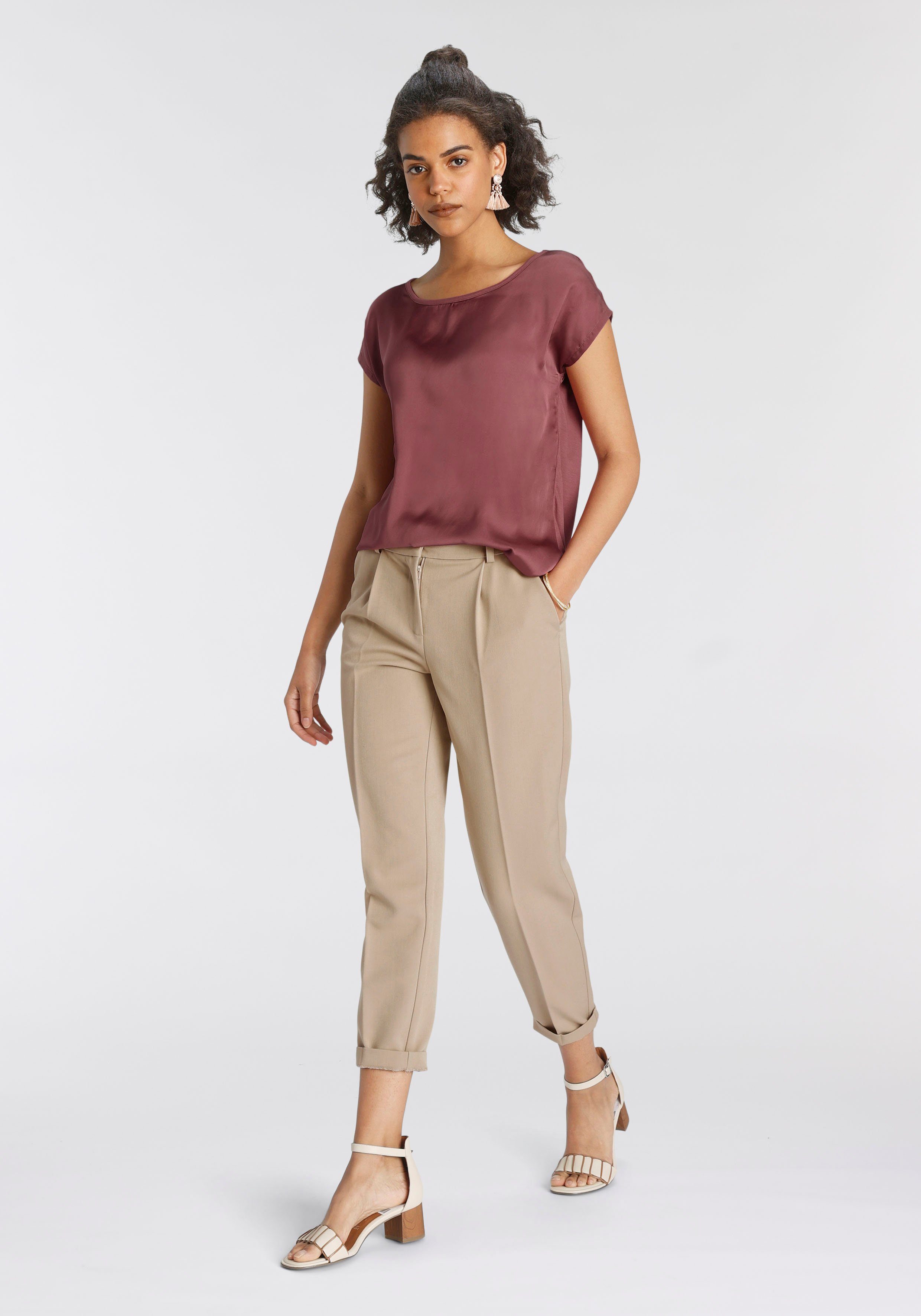 Laura Scott Shirtbluse aus Satin und Jersey - NEUE KOLLEKTION