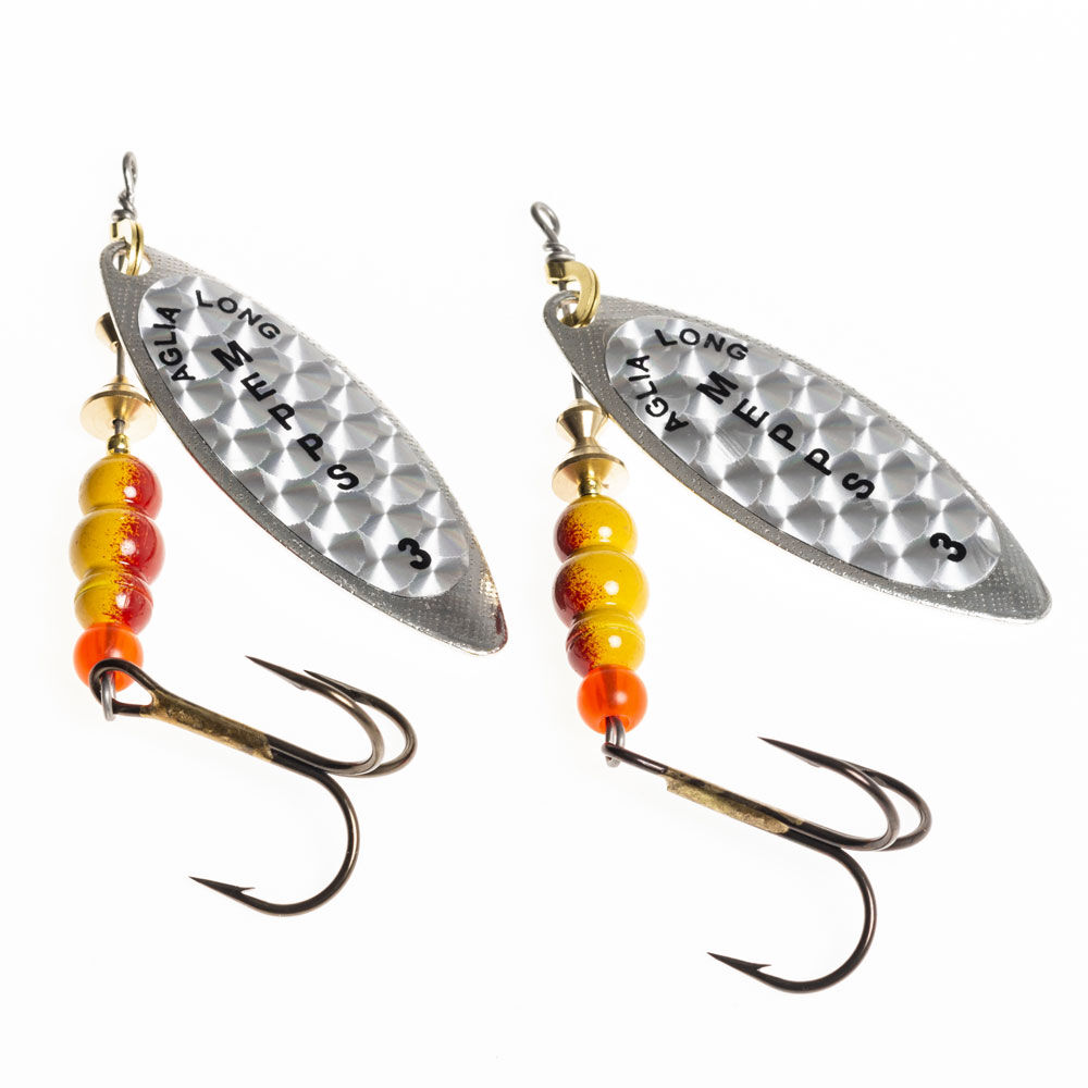 Cuillère Tournante Mepps Aglia Longue Rainbow Argent (x2)