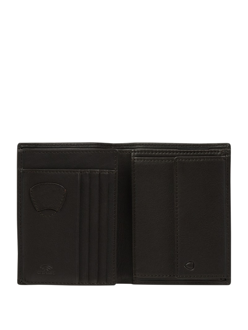 Portemonnaie aus Leder Modell 'Harrison' - RFID-blocking in dunkelbraun