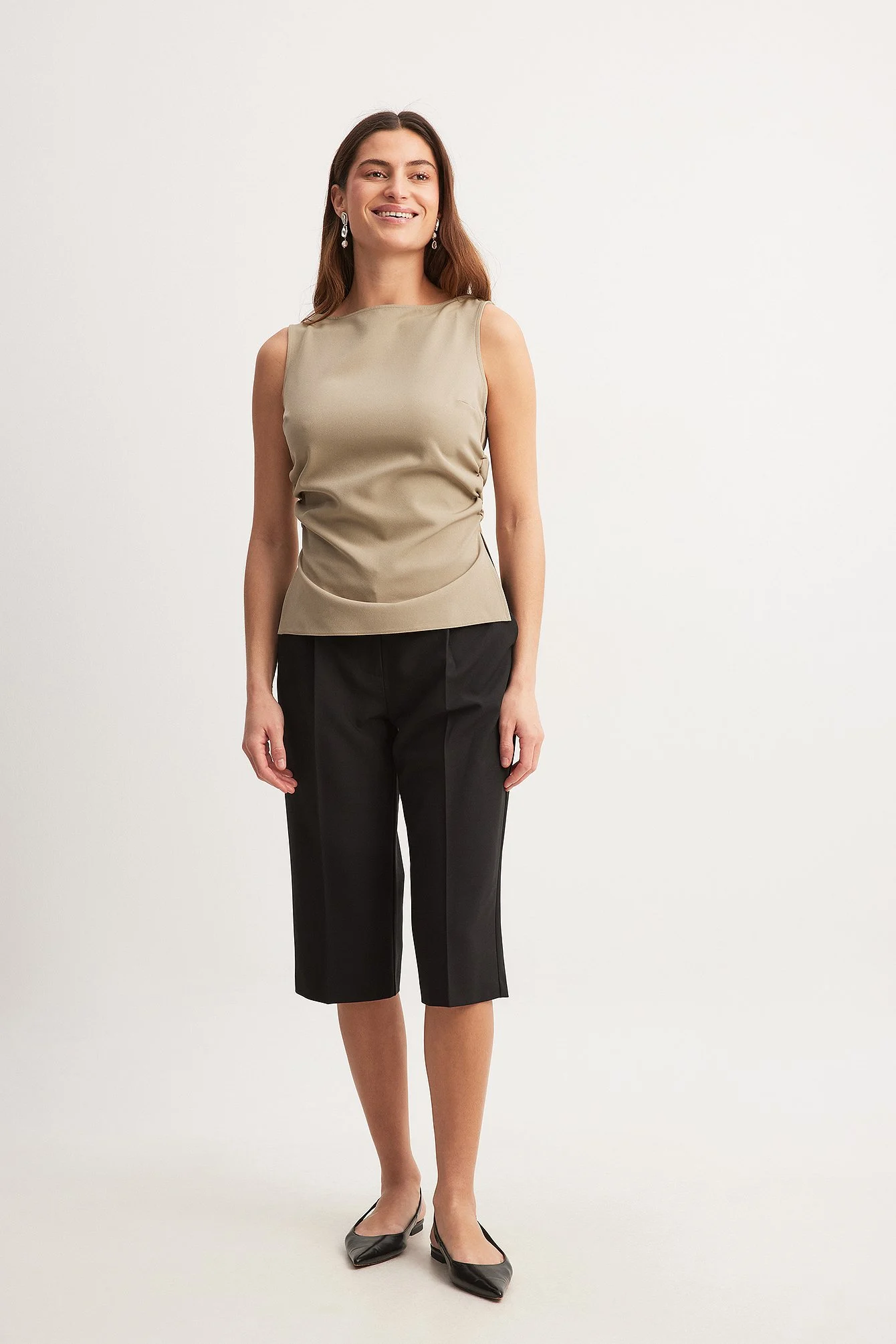 Ruched Waist Sleeveless top