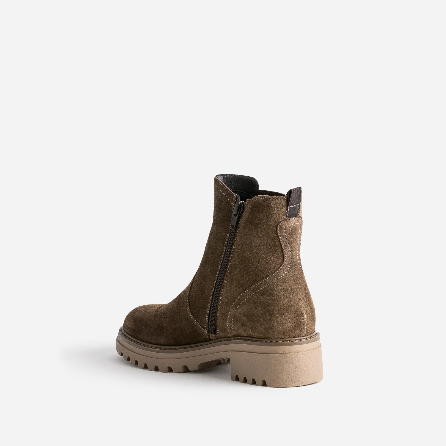 Chelsea boots BUGGY taupe en cuir