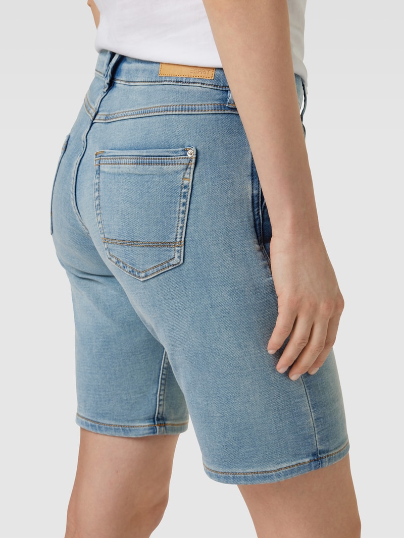 Jeansshorts mit Farbverlauf Modell 'Jogger' in blau