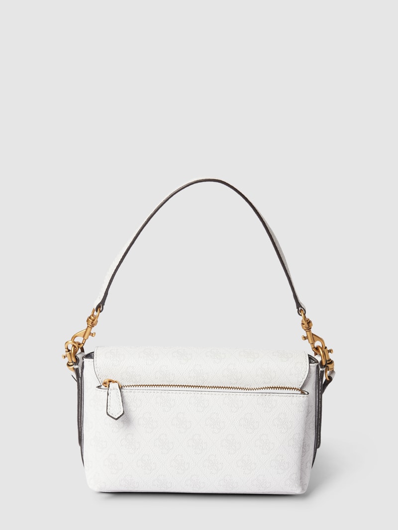 Schultertasche mit Allover-Logo Modell 'BRENTON' in graphit