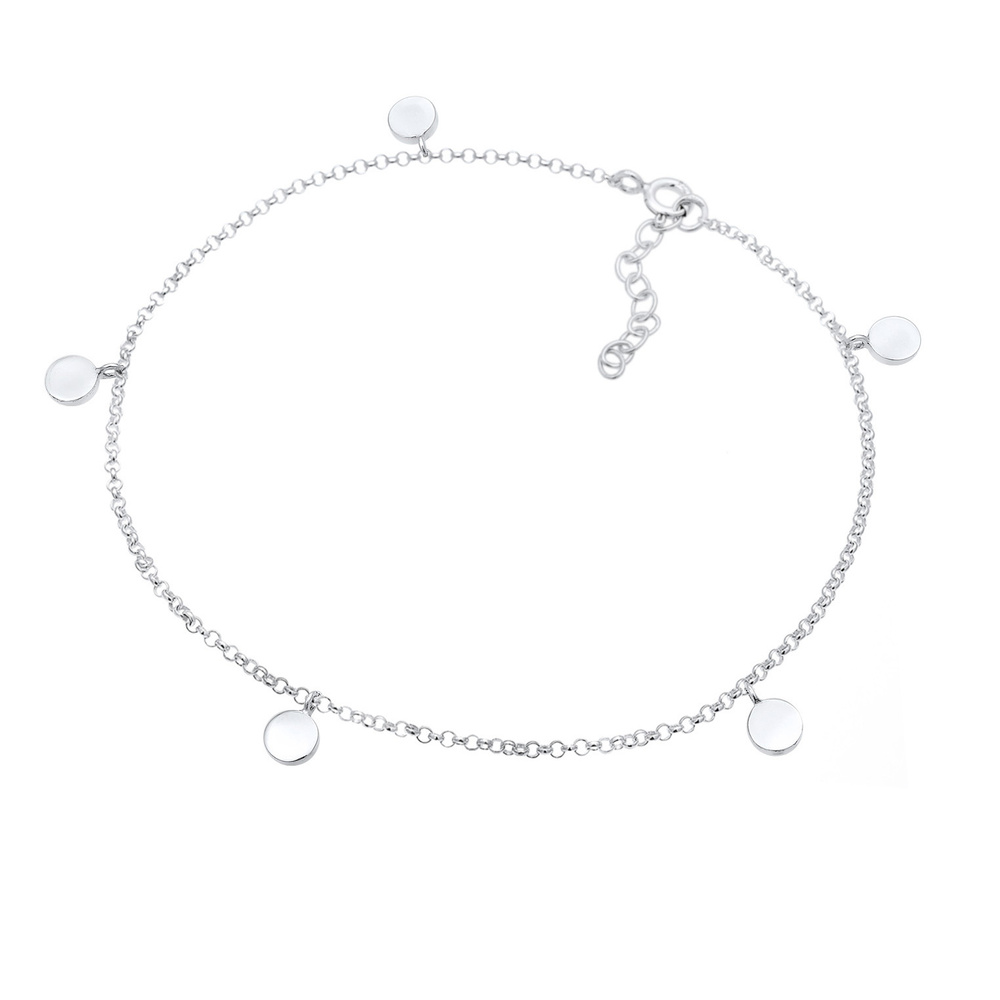 Elli Elli Bracelet de Cheville de Cheville Bijoux Pied Femme - (925/1000) Argent Bijoux