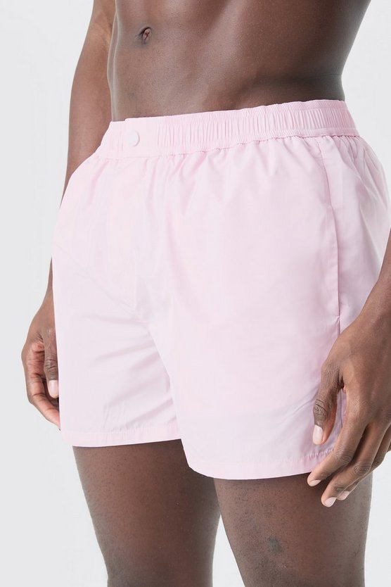 Kurze Badehose mit Druckknöpfen