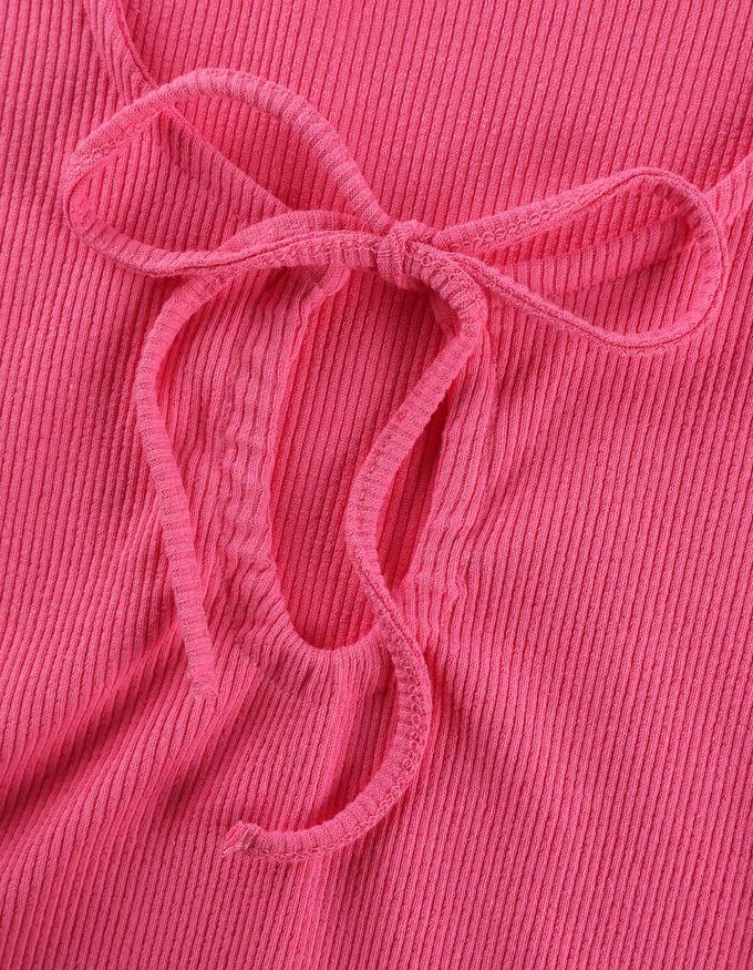 T-Shirt - Schlüsselloch-Ausschnitt