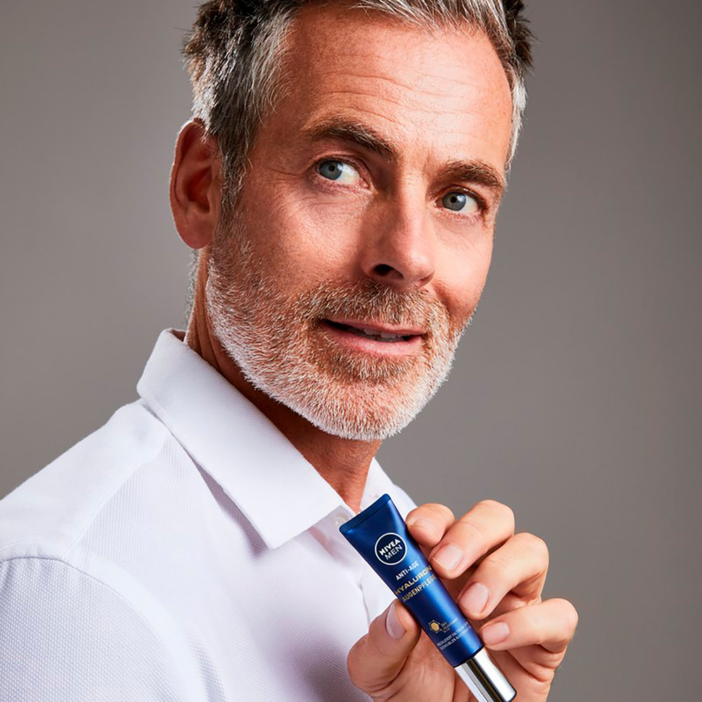 nivea ACTIVE AGE HYALURON - Soin contour des yeux anti-âge Acide hyaluronique Crème soin visage homme