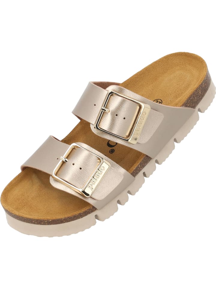 palado Pantoletten in beige metallic günstig kaufen