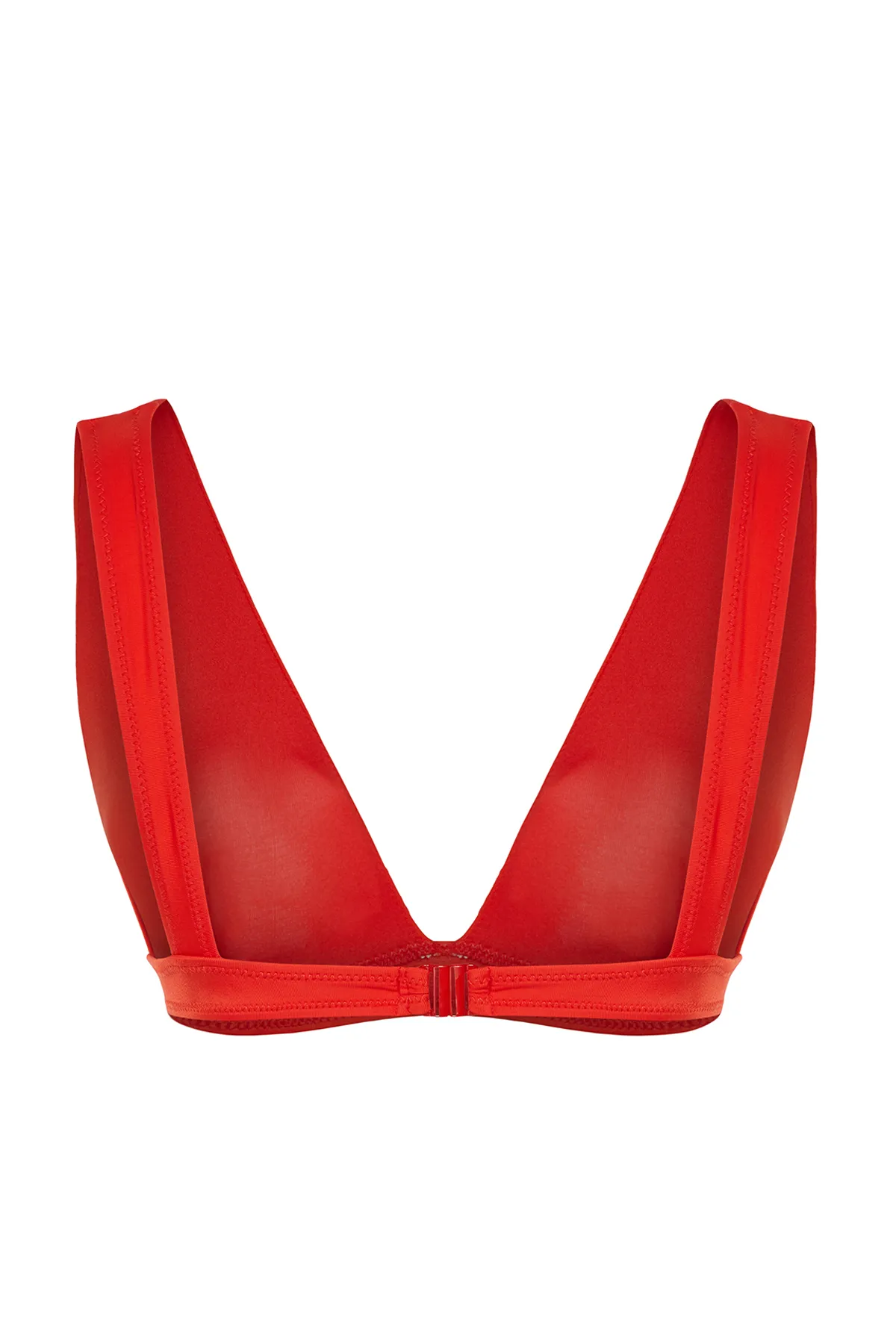 Trendyol Collection  Rotes Triangel-Bikinioberteil mit Ausschnitt/Fenster TBESS20BU0202