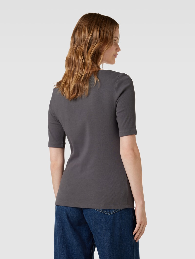T-Shirt mit Rundhalsausschnitt Modell 'Mila' in anthrazit