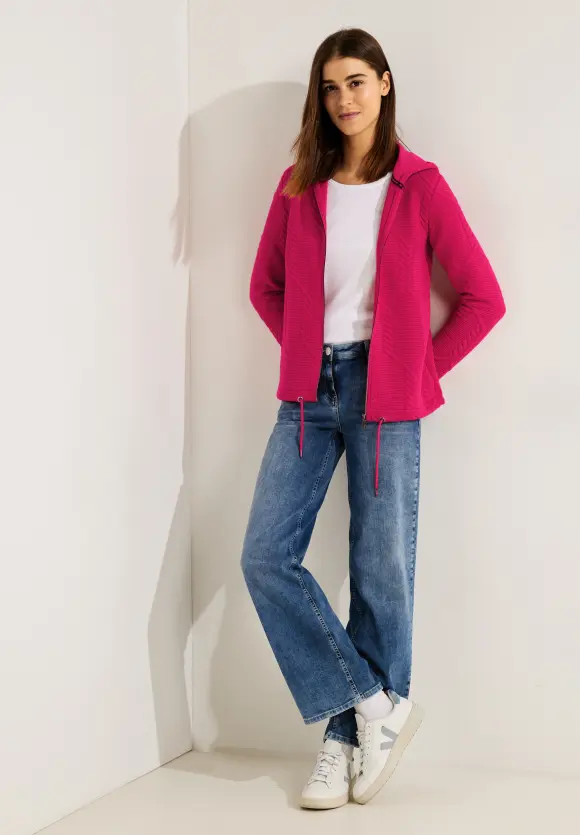 CECIL Struktur Kapuzen Sweatjacke