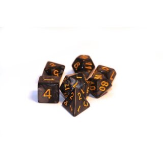 Würfelset Pearl: Black/Gold  (7)