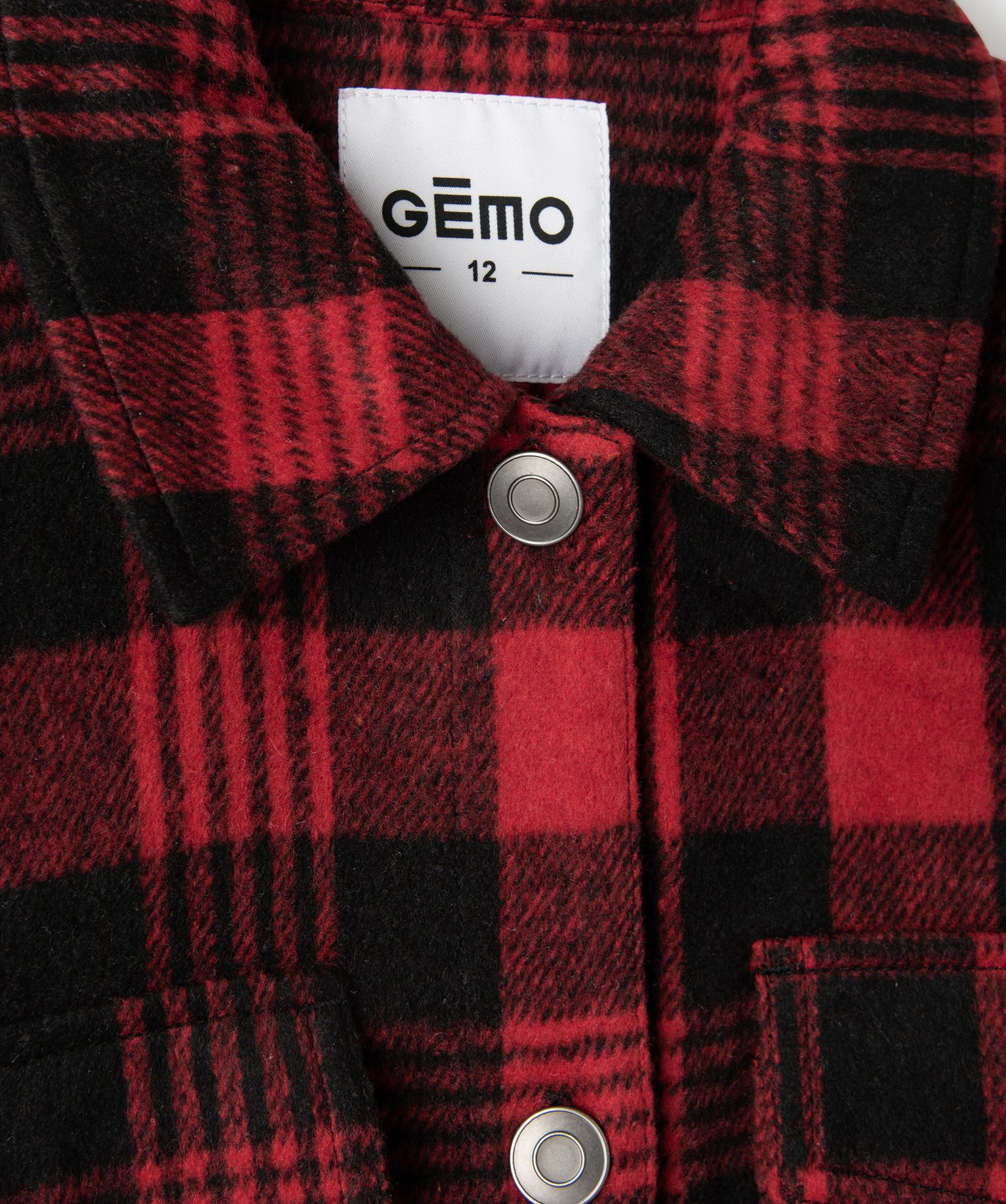 Veste fille faon chemise à carreaux | GEMO