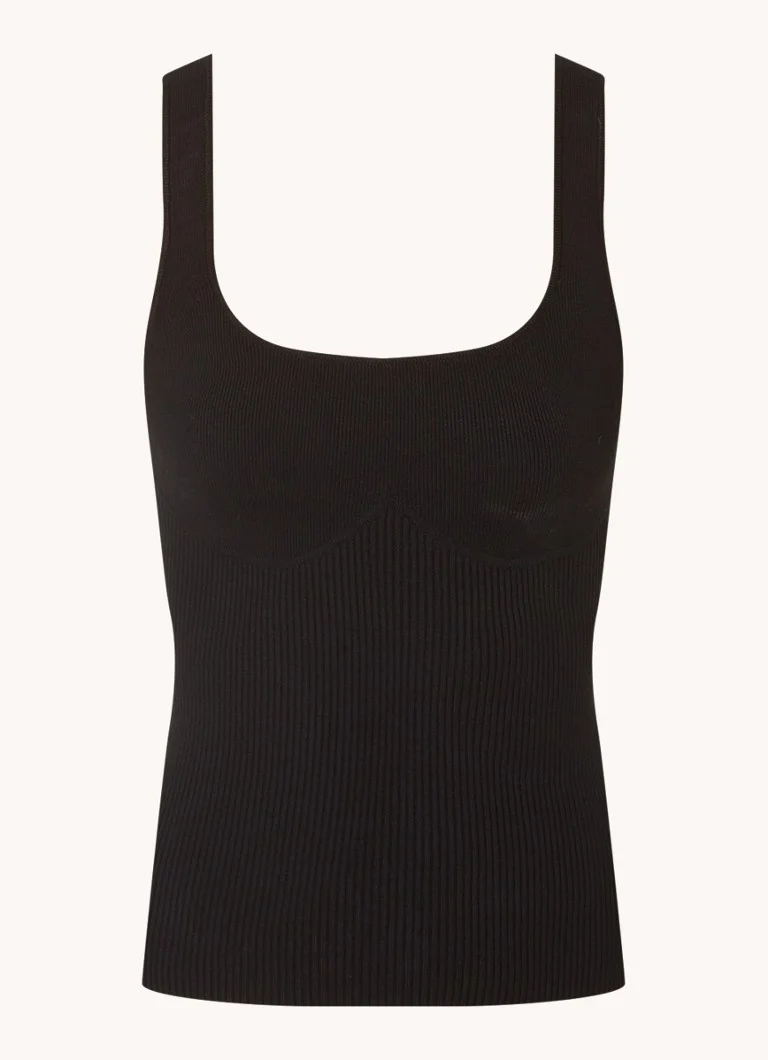ba&sh Oxmo rib knitted tank top with stretch