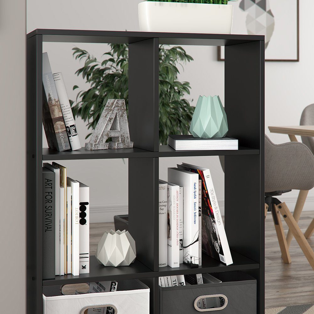 Vicco Raumteiler Würfelregal Bücherregal Schwarz