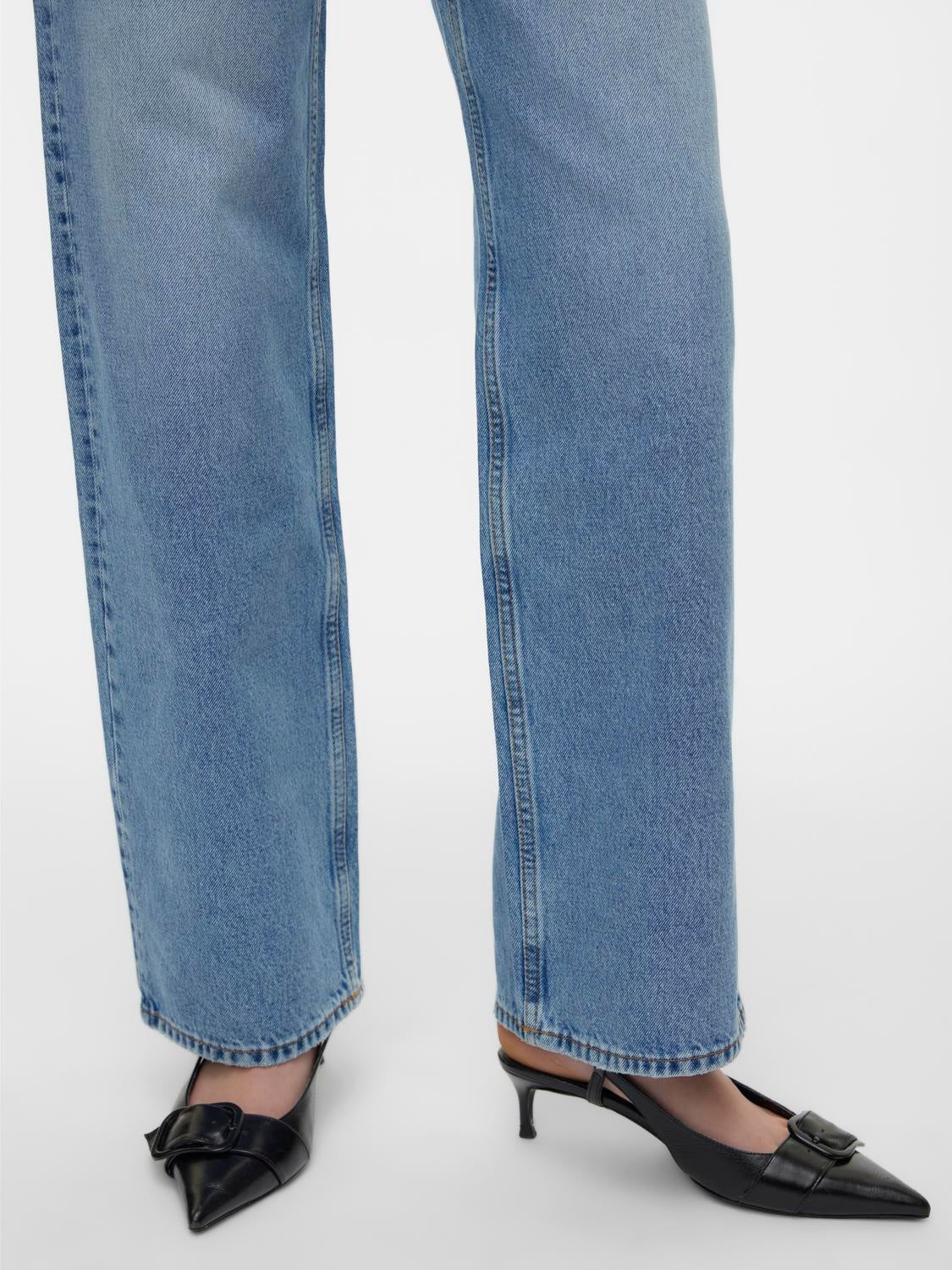 VMRYLEE Hohe Taille Gerade geschnitten Jeans