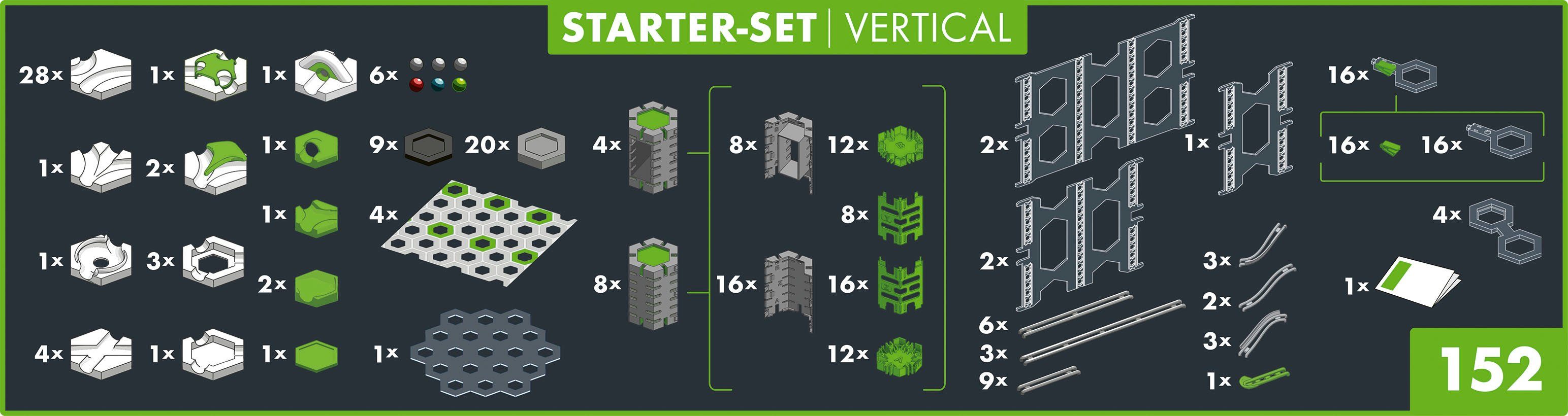 Ravensburger Kugelbahn-Bausatz GraviTrax PRO® Starter-Set Vertical, Made in Europe; FSC®- schützt Wald - weltweit