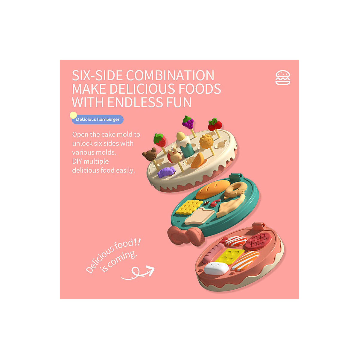 Buntes Kinderspielzeug aus Ton und Knete Simulation Kuchenmaschine Lernspielzeug