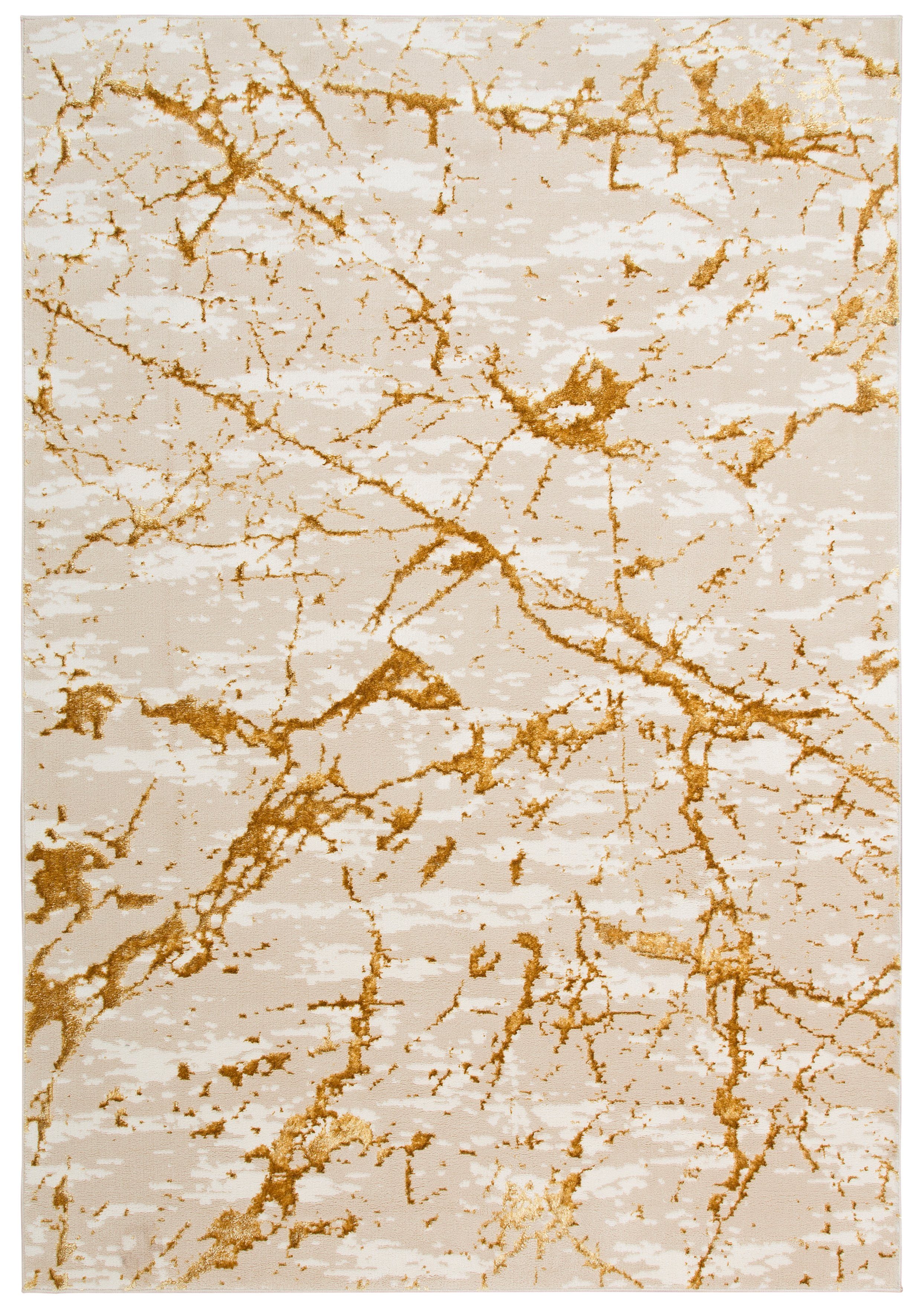 Teppich Kalmus, Schrumpfgarn-Effekt, Hoch-Tief, Leonique, rechteckig, Höhe: 11 mm, modernes Marmor Design, Kurzflor-Teppich, weich