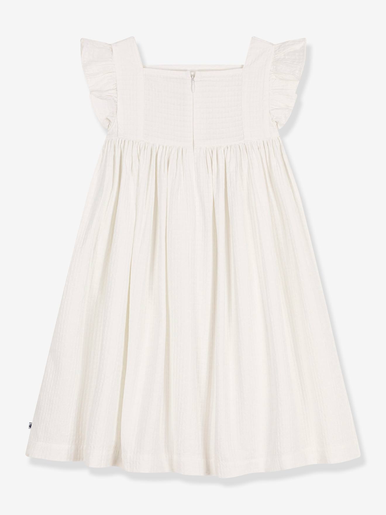 Petit Bateau Mädchen Sommerkleid PETIT BATEAU - weiß