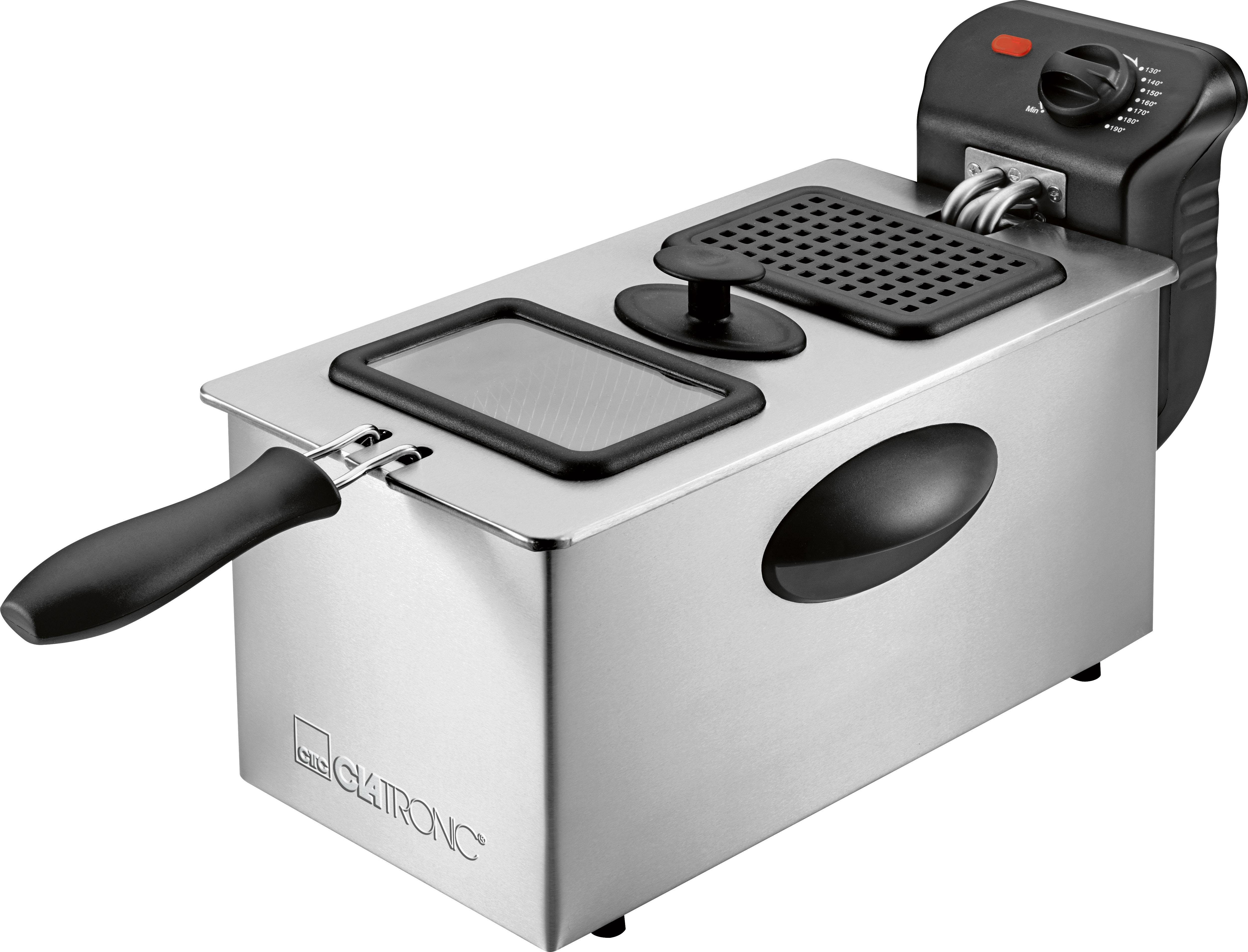 CLATRONIC Kaltzonenfritteuse FR 3587, 2000 W, Fassungsvermögen 3 Liter Öl