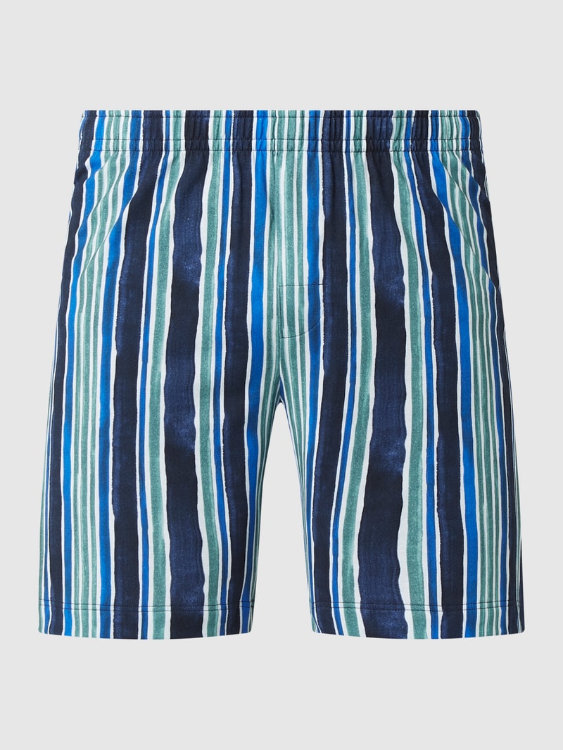 Pyjama-Hose mit Streifenmuster Modell 'Maastricht' in dunkelblau
