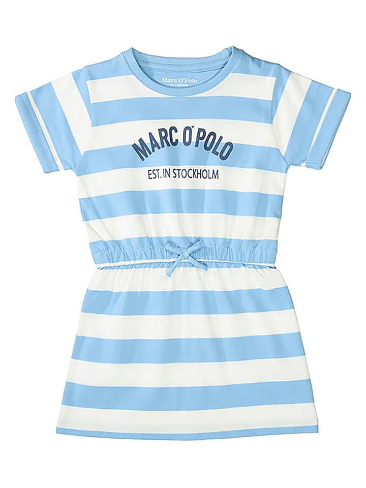 Marc O'Polo Junior Kleid in Blau/ Weiß günstig kaufen 116/122