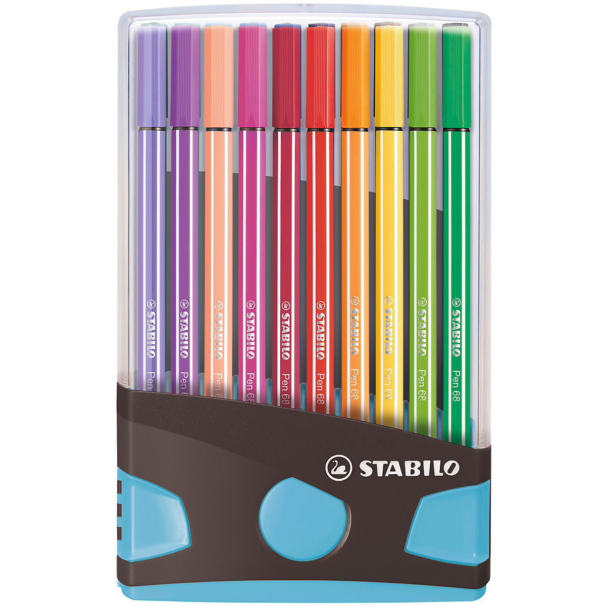 Premium-Filzstifte Pen 68, 20 Farben im Color Parade Tischset blau