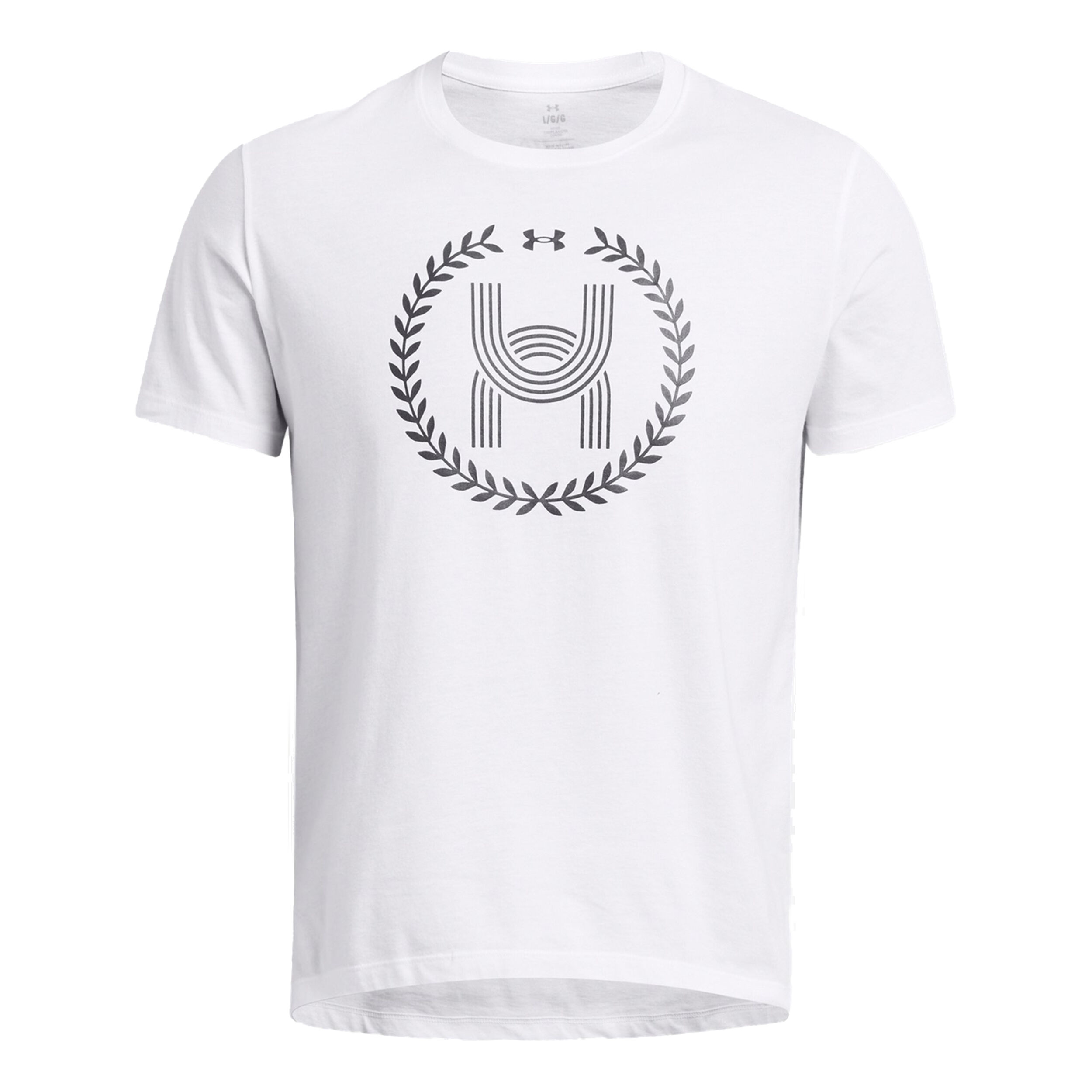 Run Everywhere Wreath SS Laufshirt Herren - Weiß, Grau