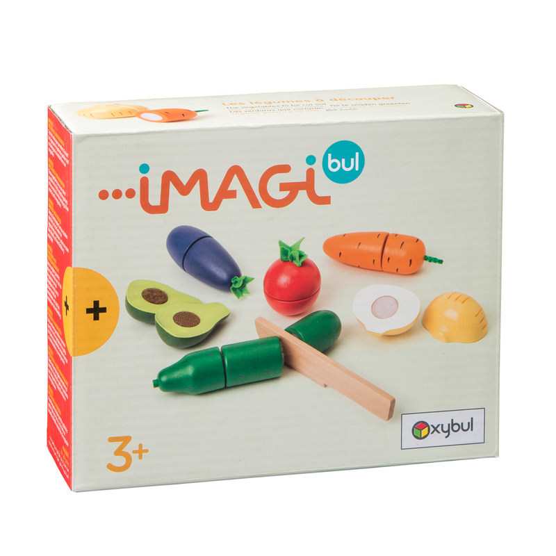 Set de 6 légumes en bois à découper Oxybul