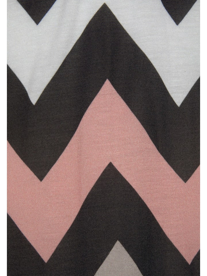 LASCANA Maxikleid in schwarz-rose-creme-taupe günstig kaufen