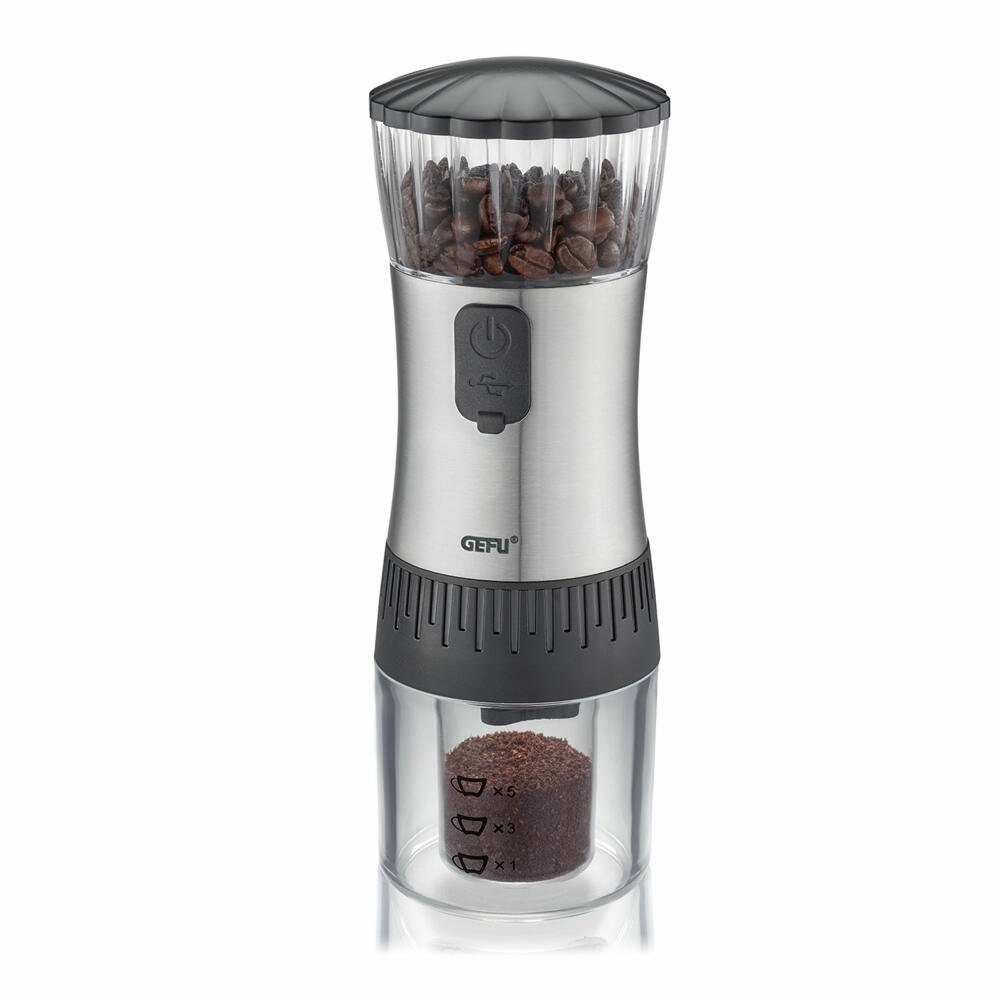 GEFU Kaffeemühle Polve USB, Keramikmahlwerk, mit USB-Ladekabel