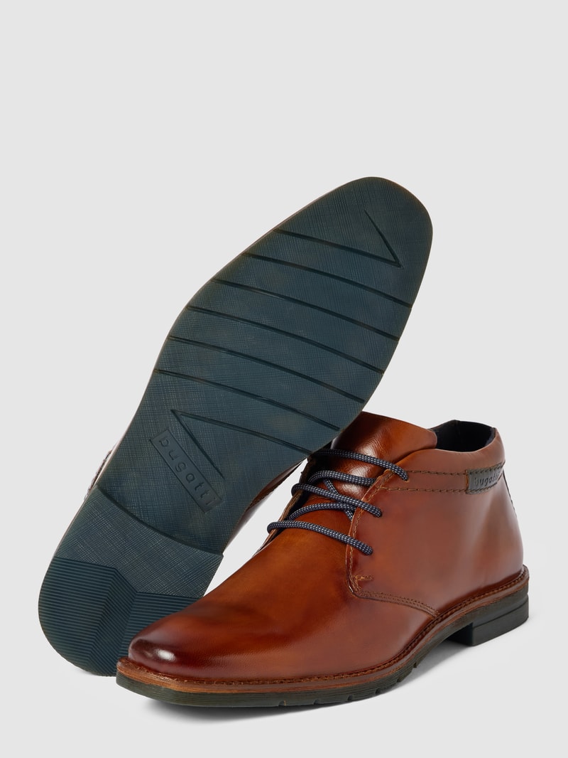 Derby-Schuhe mit Schnürverschluss Modell 'Merlo' in cognac