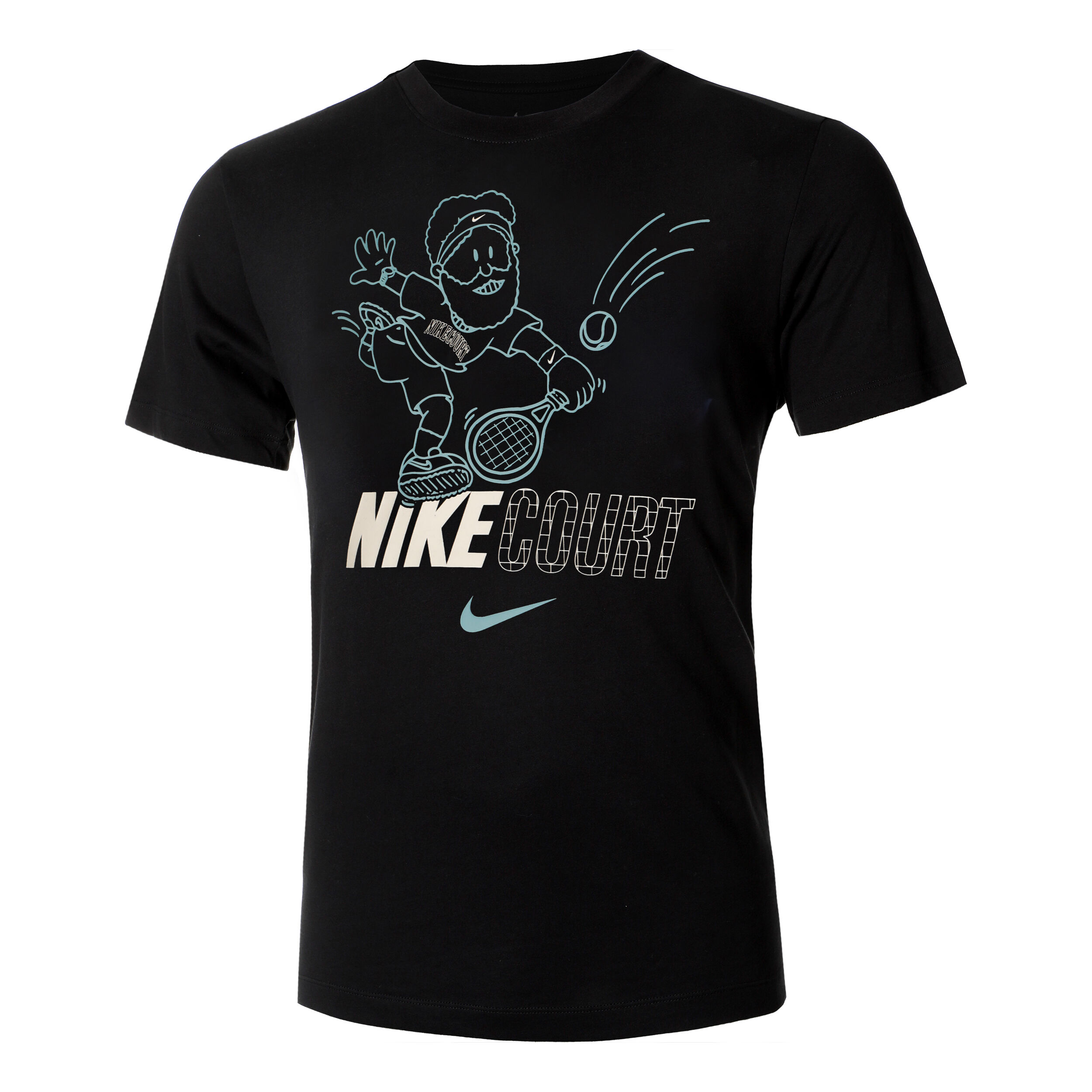Court Dri-Fit T-Shirt Herren - Schwarz, Mehrfarbig