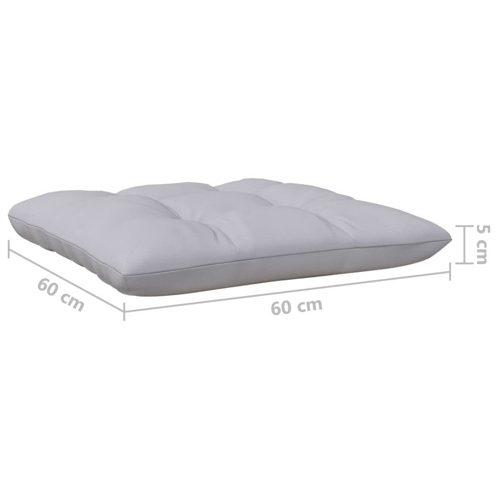 vidaXL Loungesofa 4-Sitzer-Gartensofa mit Grauen Kissen Massivholz Kiefer, 1 Teile