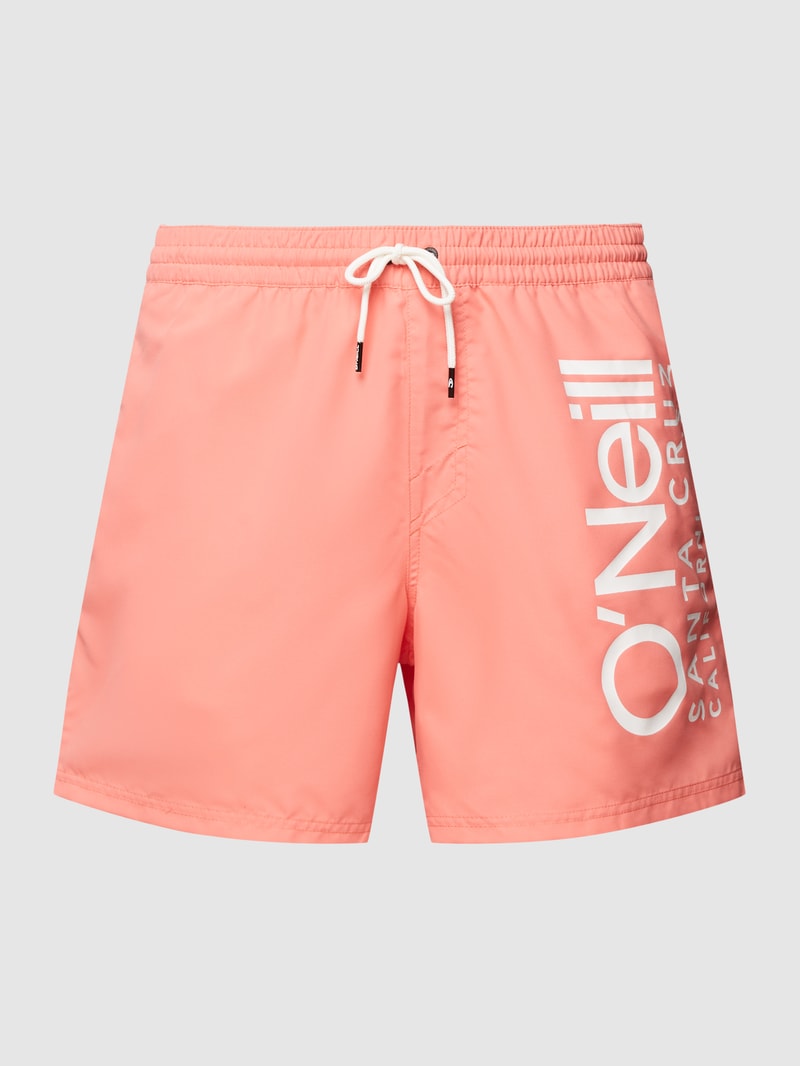 Badehose mit Motiv-Print Modell 'Original Cali 16 Shorts' in koralle