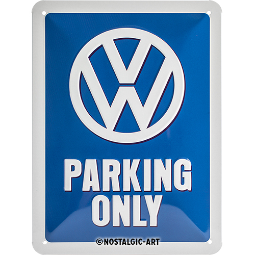 Nostalgic Art Retro Blechschild 15x20cm, Motiv "VW Parking Only", 1 Stück - ATU