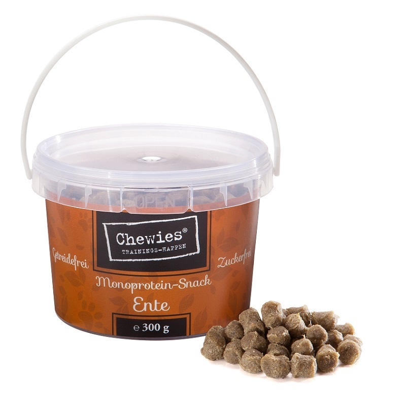 Chewies Snacks Chewies Trainings-Happen Monoprotein-Snack 300g Ente
