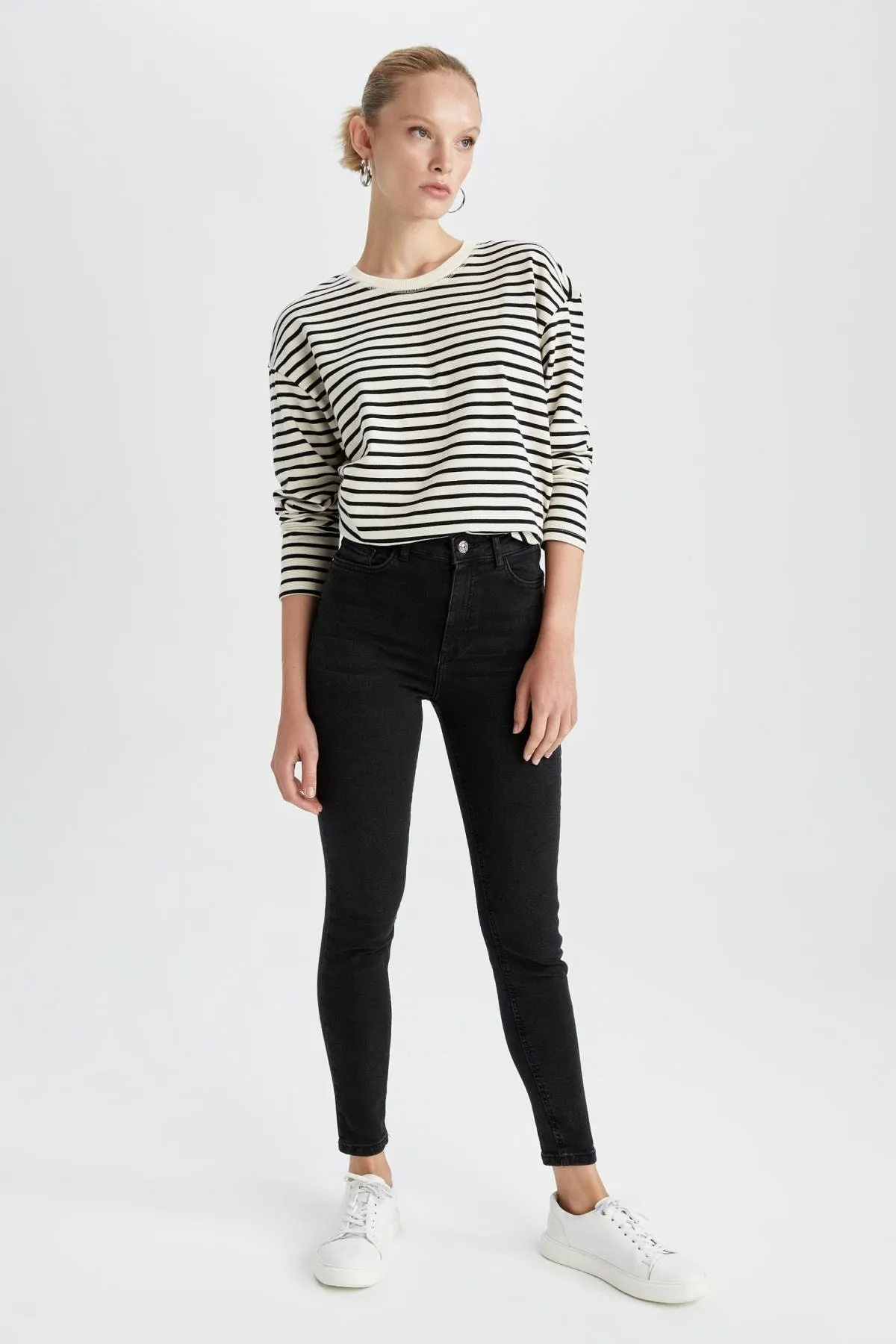 DeFacto  Super Skinny Fit Jeanshose mit hoher Taille