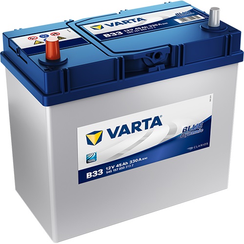 VARTA Blue Dynamic 5451570333132 Autobatterien, B33, 12 V, 45 Ah, 330 A