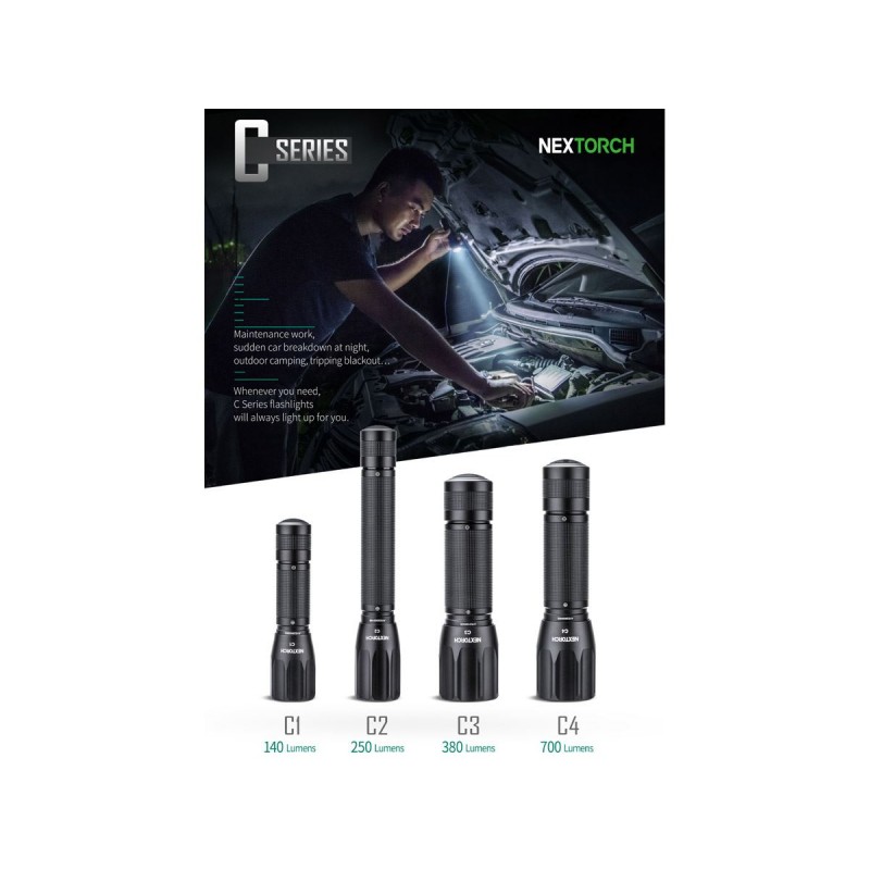 LED-Taschenlampe NEXTORCH C3 380 Lumen LED
