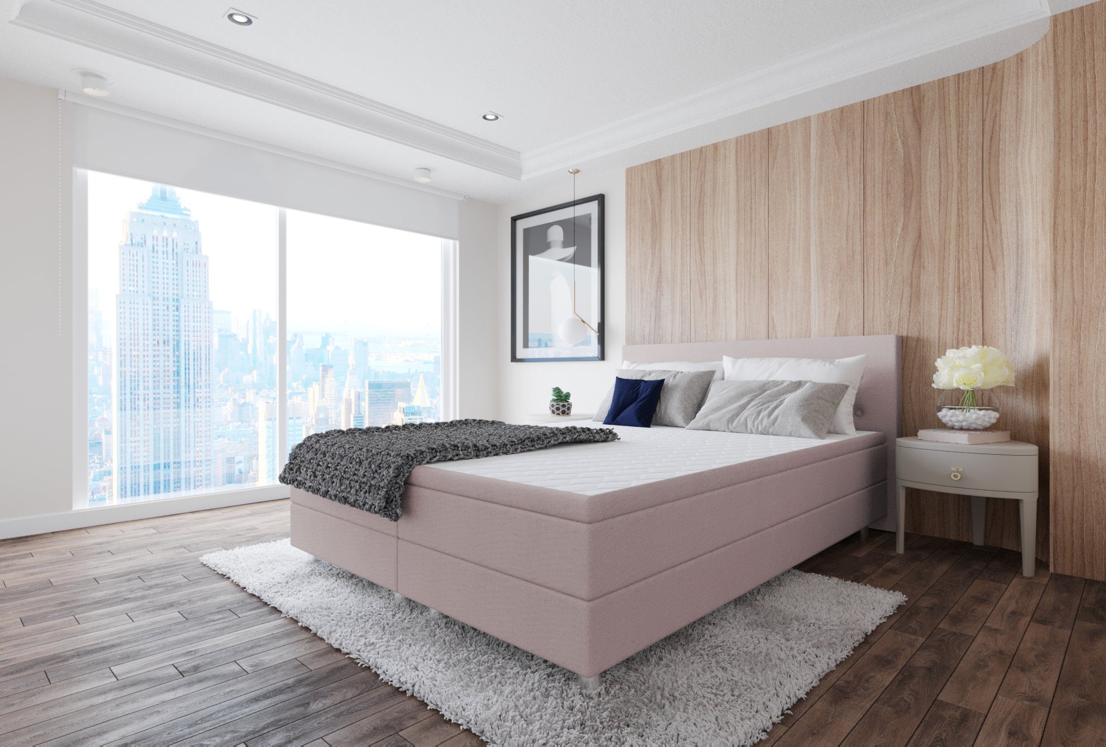 Best for Home Boxspringbett Sawana, mit Topper