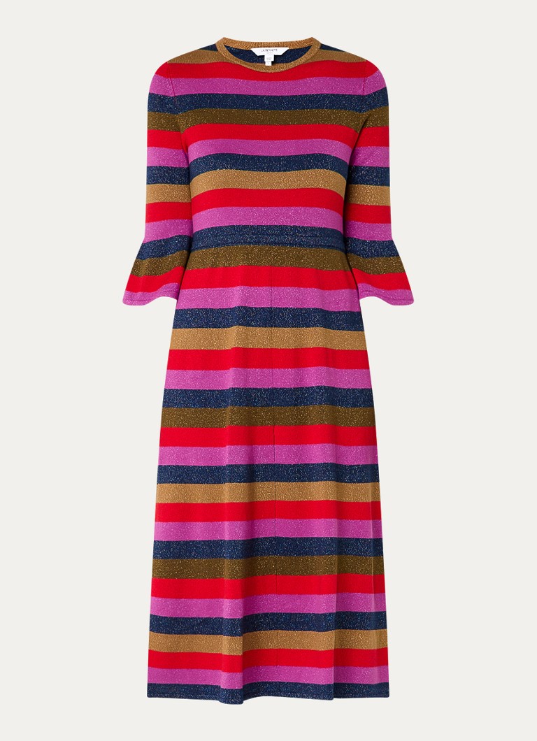 Abito midi Alice di LKBennett in misto lana a righe e lurex