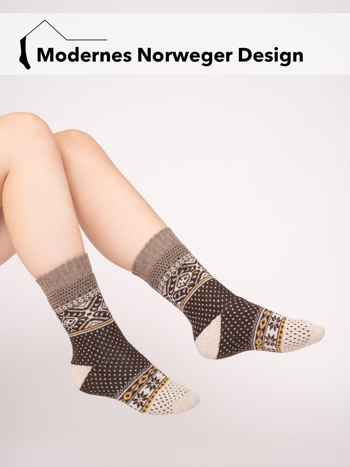 HomeOfSocks Norwegersocken Skandinavische Wollsocke 